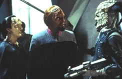 Garak and Worf are taken to a Dominion prison camp.