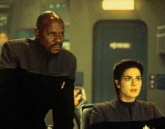 Captain Sisko and Dax on the Defiant.